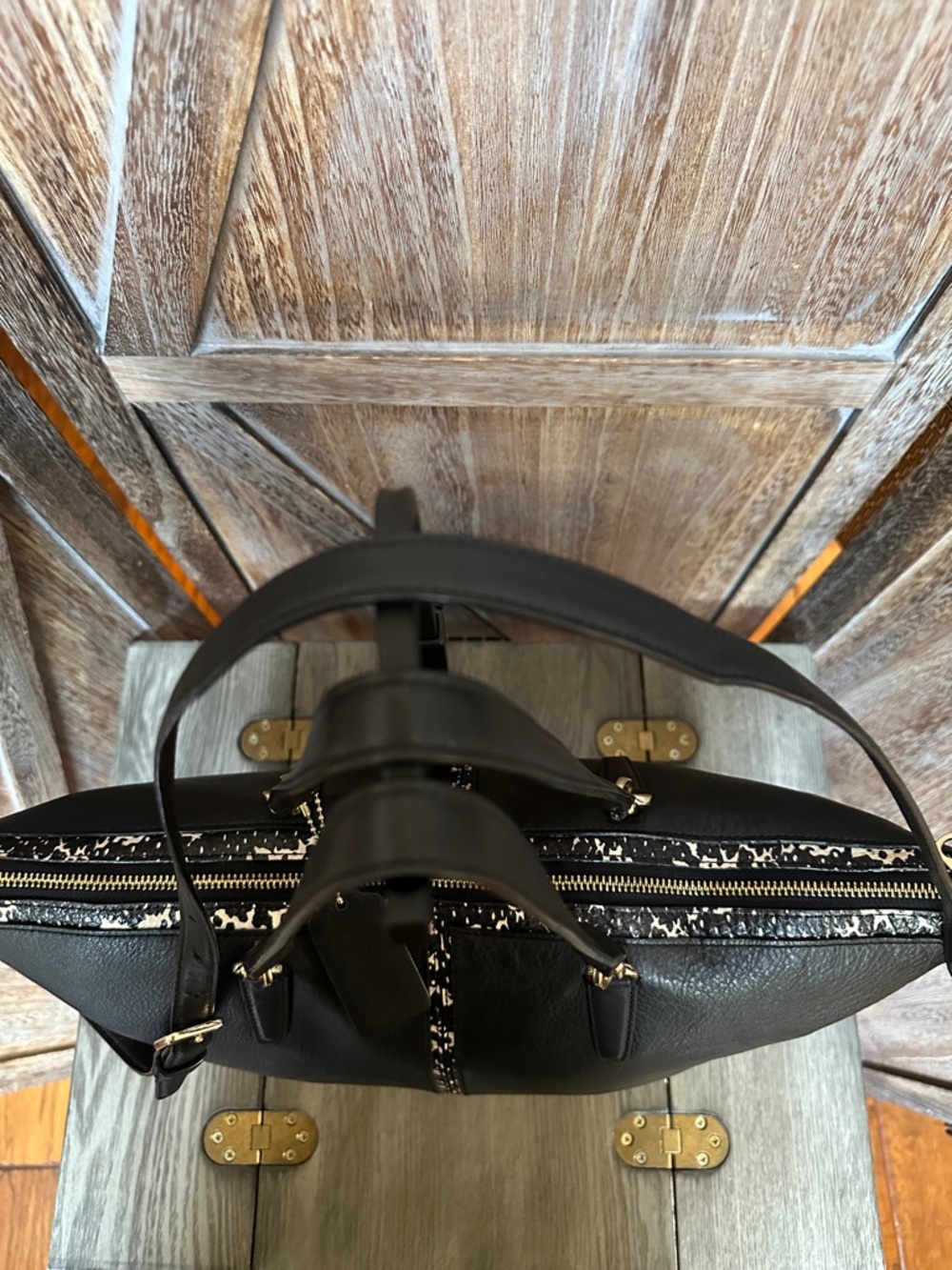 Coach 27984 Bleecker Copper Black and Python Embossed Satchel - Picture 7 of 14